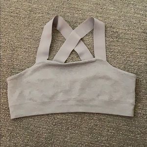 Comfortable grey sports bra